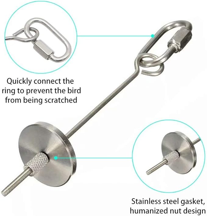 Bird Food Holder, Bird Feeders, Stainless Steel Parrot Fruit Vegetable Stick Holder, Foraging Toy, Bird Treat Skewer