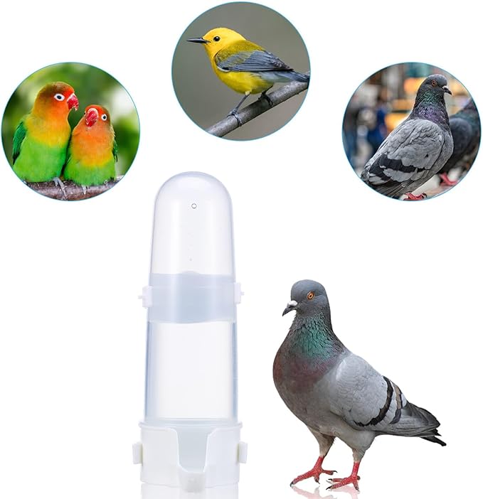 FOMIYES 2pcs Bird Feeder Automatic Bird Water Dispenser for Cage Clear Drinker Bottle Food Dispenser for Parrot Budgie Loves Cockatiel