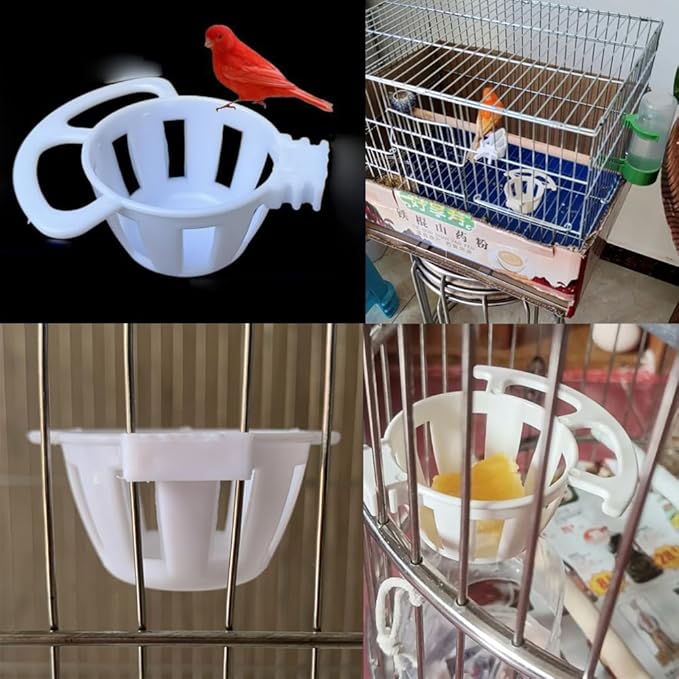 4 Pack Bird Egg Feeder Hanging Cage Protein Boiled Egg Holder Tray Bird Mineral Blocks Holder Food Bowl for Parrot Rock Ball Calcium Teeth Chew Toy Seat Ball Suet Dough Parakeet Cockatiel