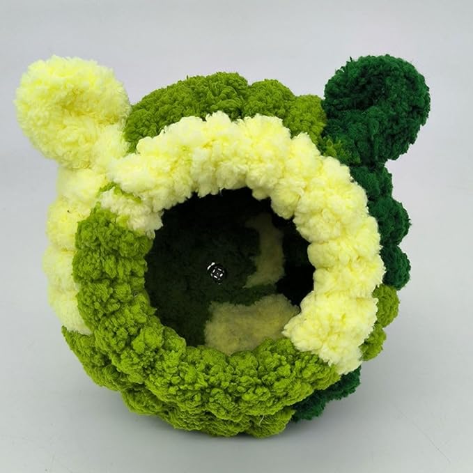 Bird Nest, Conure Breeding House Parrotlet Snuggle Hut Lovebird Bed for Conure, Lovebird, Canary, Finch, Cute Ear Design Bird Nest for Quaker Cockatiel (Green,L)