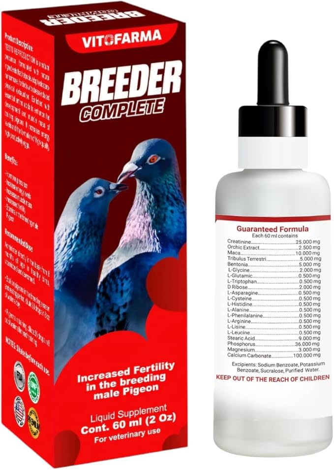 Supplements Multivitamin for Better Fertility Pigeons, Birds Supplement 60 ml
