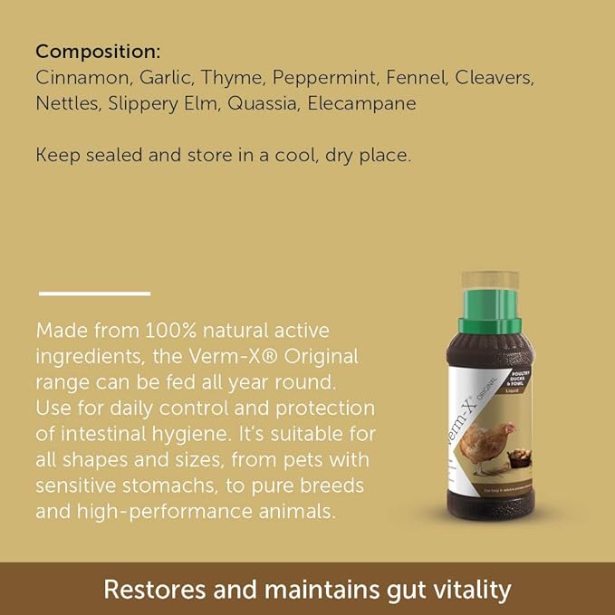 Verm-X Liquid Poultry & Fowl Internal Parasite 250Ml