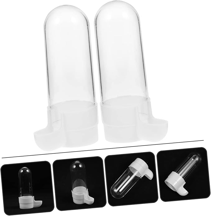 2pcs Bird Drinker Bird Water Dispenser Hanging Water Feeder Bird Food Container Bird Feeder Tray Bird Food Holder Bird Cage Supply Pet Bird Feeder Bird Supply Plastic Bird Feeder