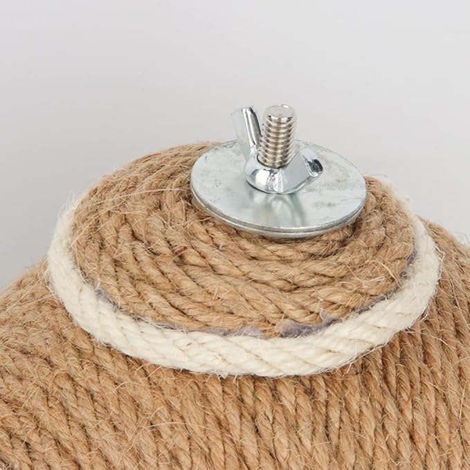 Sugar Glider House Climb Toys Natural Coconut Shell Hemp Rope Hut Hide Out Nest for Rat Hamster Squirrel Bird Parakeet,Cage Habitats Hammock (Screw Fixed)