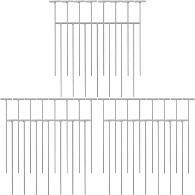 Amosfun 45pcs Pigeon Cage Door Bird Entrance - Iron T Shape One Way Bar Curtain for Bird Cages