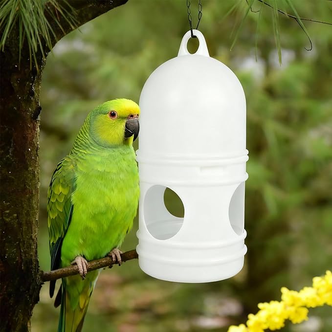 balacoo Pigeon Water Dispenser 9.44 Inch Plastic Birds Water Feeder Cup Odorless Stable Easy to Clean Outdoor and Cage Bird Waterer for Doves Parrots
