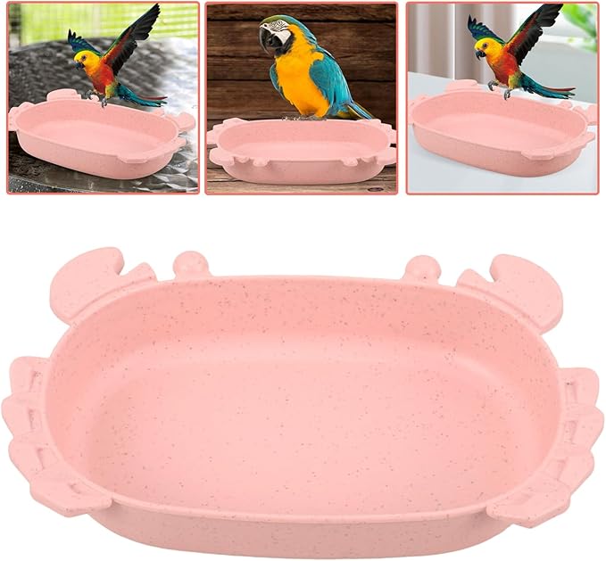 Toddmomy Indoor Bird Bath for Parakeets Bath Basin Playful Easy to Clean Bird Tub for Inside Cage for and Lovebirds