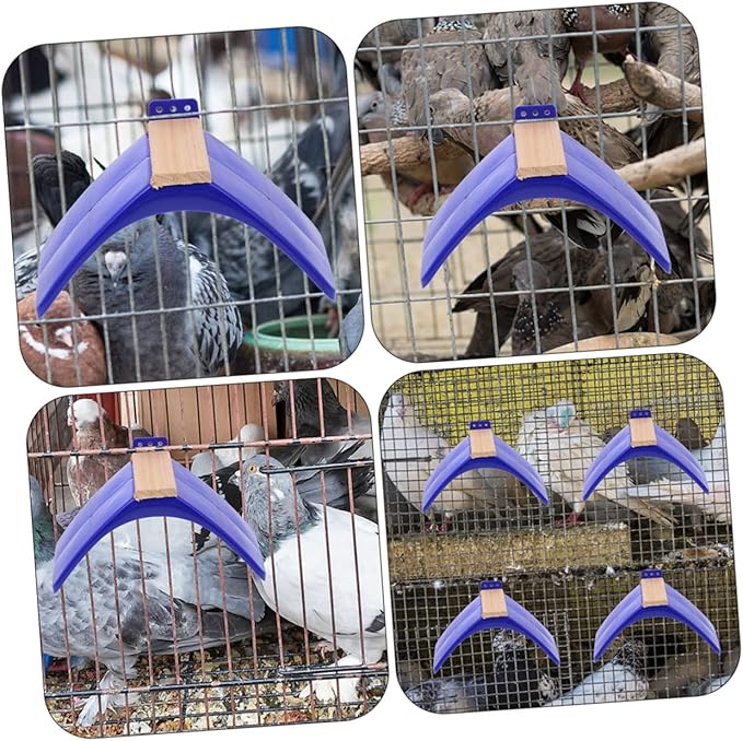 Angoily Solid Wood Pigeon Perch Stand 6Pcs Bird Rest Frame Rack for Pigeon Cage Accessories Indoor Outdoor Bird Playground