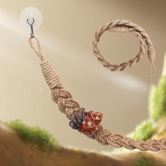 Hermit Crab Climbing Toys, Reptile Rope Ladder Supplies, Tank Aquarium Terrarium Vines Accessories, Habitat Decor for Lizards Geckos Snakes Bearded Dragon