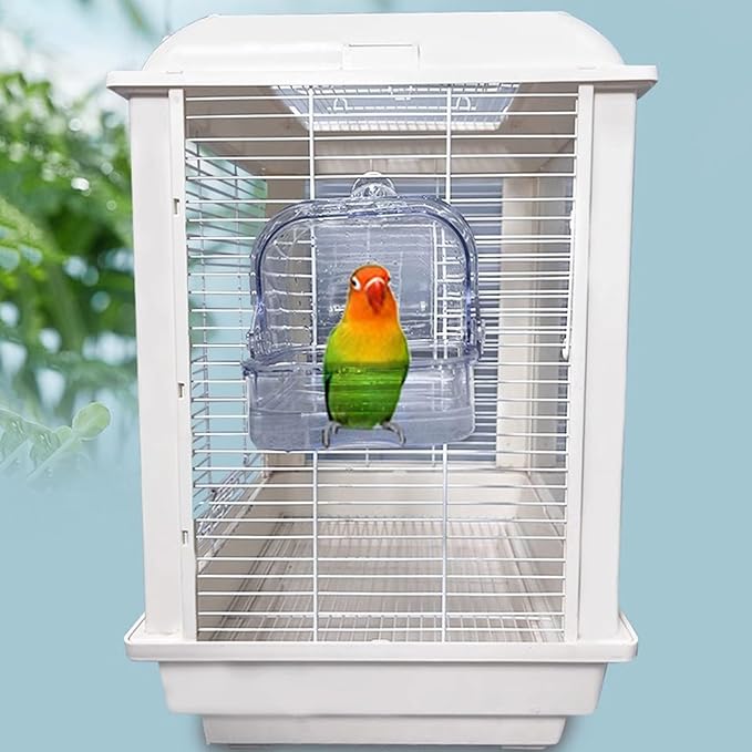 Bird Shower Room Birdcages External Screw Bath Room Parrot Bathtub Birdcages Clear Bathing Tub Budgies Cage Decors