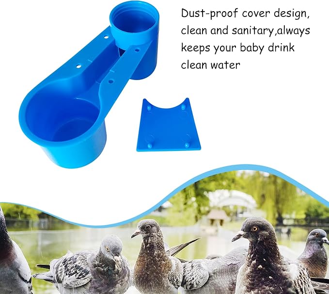5 Pieces Automatic Bird Drinker Plastic Soda Bottle Cup Pigeon Water Guide Kit with Spring for Cage