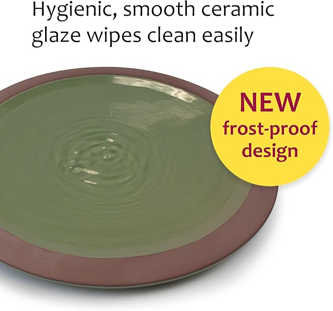 Jacobi Jayne Bird Bath for Garden Birds Anyplace™ Bird Bath - Ceramic Garden Bird Bath and Wildlife Drinker - Perfect Birdbath for Garden. Bird Water Feeder and Bird Bath Bowl. Birdbaths & Supports