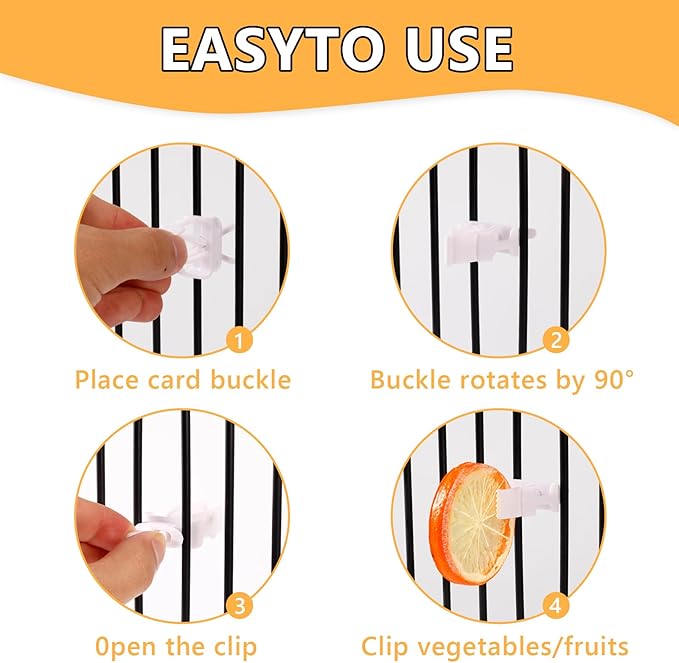 10 Pieces Bird Cage Food Clips Bird Cage Food Holder Parrot Fruit Vegitable Bracket Pet Feeder Clip Accessory for Parakeet Budgie Cockatoo Macaw Cockatiel and Other Animals