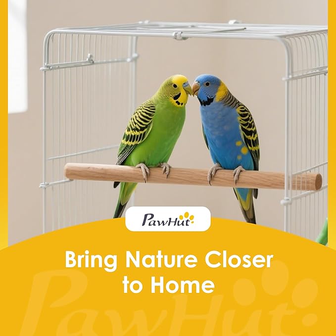 PawHut Bird Stand, Parrot Stand with Wheels, Perch, Stainless Steel Feed Bowls, Round Tray for Indoor Outdoor, Dark Gray