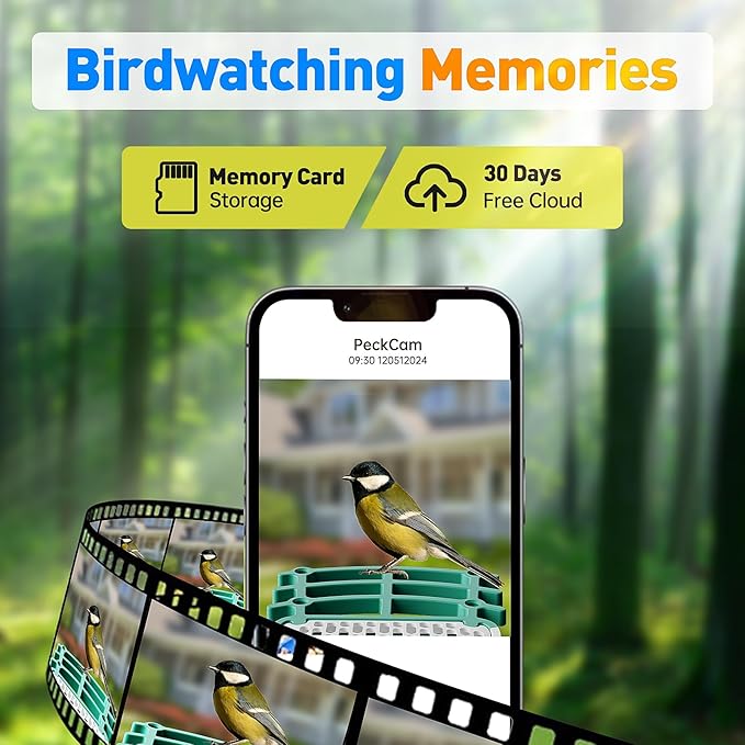 Smart Bird Feeder with Camera Solar Powered, 2.5K HD AI Identify Species, Smart Bird House with Cam, Auto Capture Animal Videos, Instant Notifications, Gift for Animal Lovers and Mom Dad (Green)