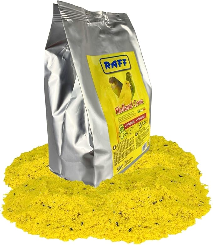 Raff Holland Cova Feed for Yellow Factor Bird - Soft Food Supplement with Vitamine for Seed-Eating Birds, Ideal for Canaries, Goldfinches, and Small Exotic Birds (5Lb)