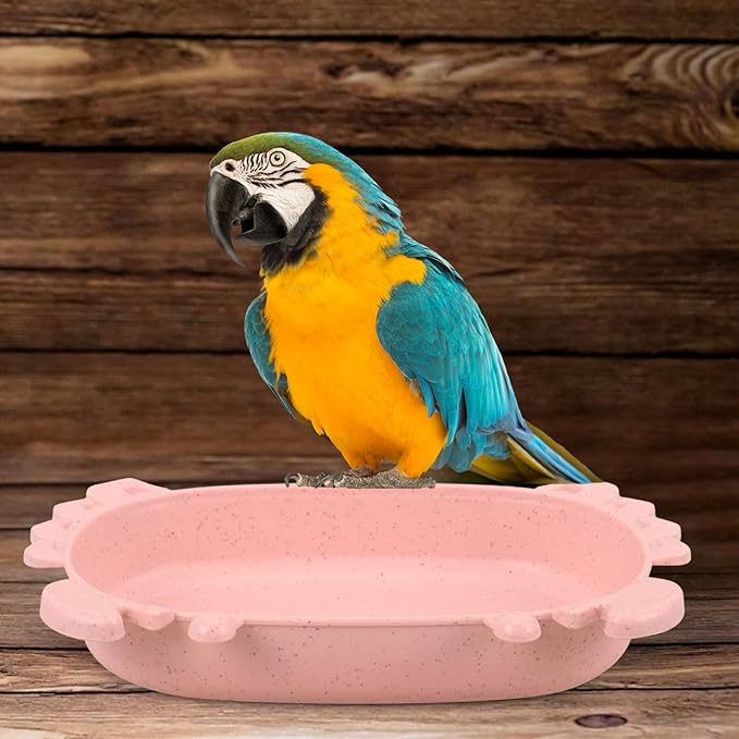Toddmomy Indoor Bird Bath for Parakeets Bath Basin Playful Easy to Clean Bird Tub for Inside Cage for and Lovebirds