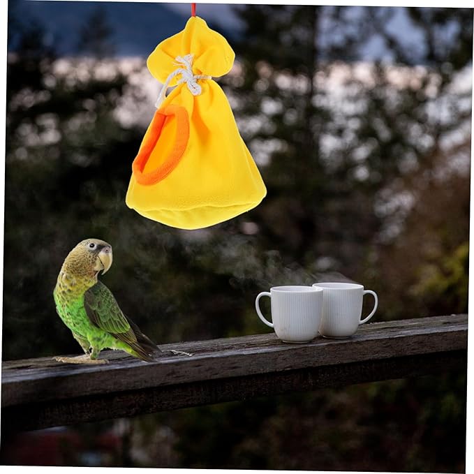 POPETPOP Bird Bed Parakeet Nesting Box Warm Flannel Sleeping Bag Parrot Sleeping Nest Bird Cage Hanging Bag Color