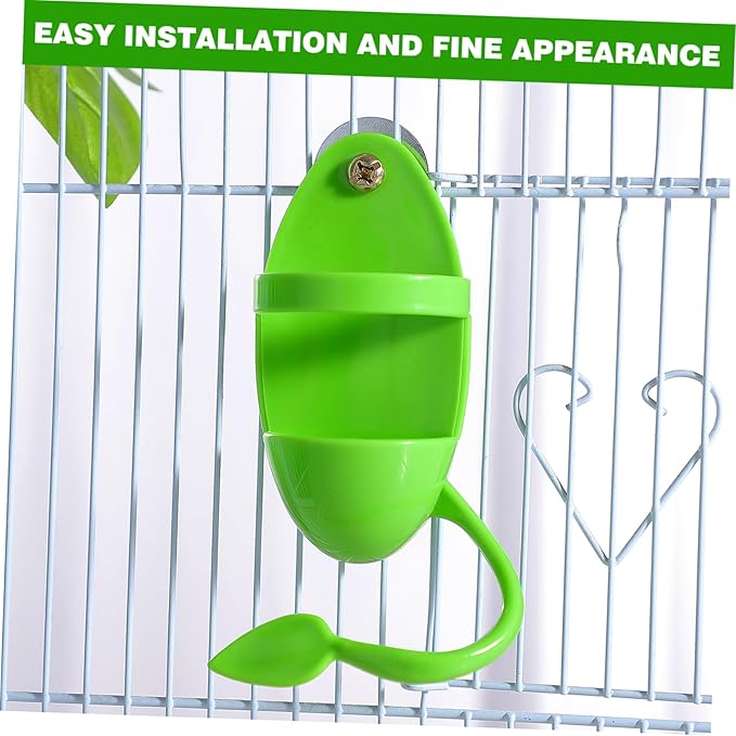 2pcs Bird Cuttlebone Holder with Perches Plastic Cuddle Bone Feeding Racks Parrot Cage Stands Accessories for Cockatiels Parakeets Finches Green