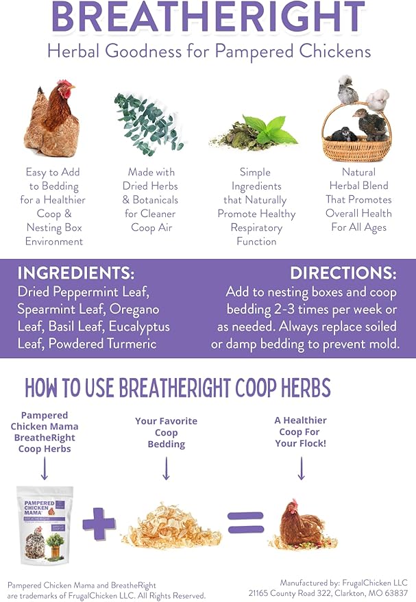 BreatheRight Chicken Coop Herbs for Hens (4.25 Pounds)