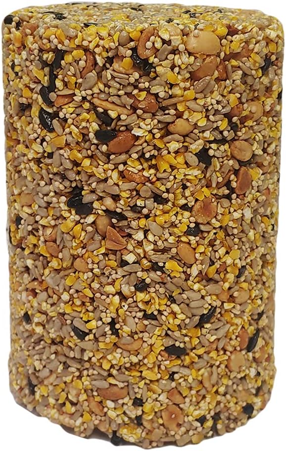 Wildlife Sciences Songbird Treats Seed Towers| 4-5 lb Large Seed Log Towers for Wild Birds (Woodpecker Crunch)