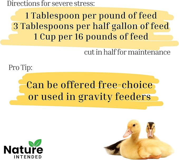 Brewer's Yeast + Probiotics + Niacin + Vitamins Supplement for Ducks, Chickens and Poultry. (Molt Recovery, Severe Stress, Egg Quality and Development) 72-Ounce Resealable Foil-Lined Pouch