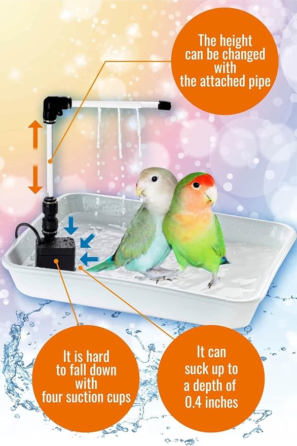 Bird Shower　Parakeet Fountain Bath　Bird Bath for cage　 Parrot Bird Bath Fountain　pet Bird Bath　Japan Import