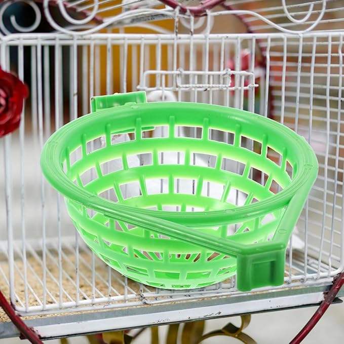 Mipcase 2pcs Bird Nest Basin for Small Birds Green Nesting Holder for Parrots Easy to Install Convenient Bird Supplies