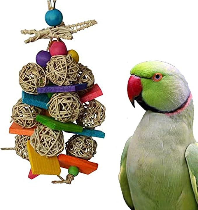 Super Bird Creations SB480 Starburst Bird Toy - Colorful Bird Toy for Medium Parrots, Cockatiels, Conures & Parakeets, Cockatiel Toy, Budgie Toys, Bird Toys, Bird Entertainment, Medium Birds, 10" x 4"