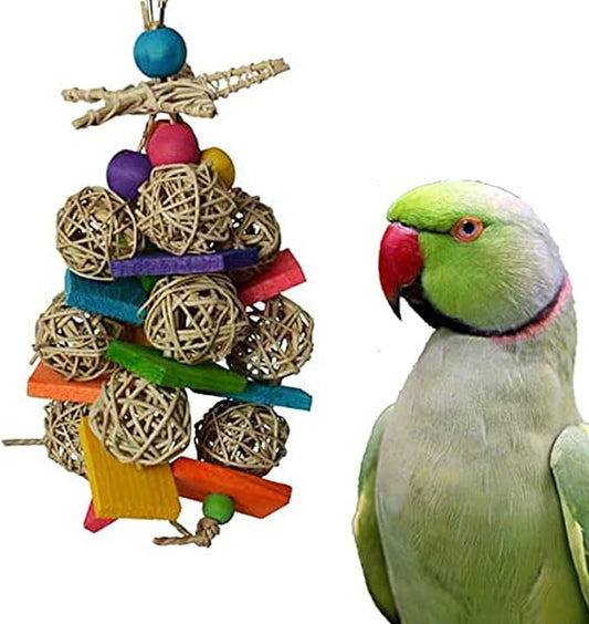 Super Bird Creations SB480 Starburst Bird Toy - Colorful Bird Toy for Medium Parrots, Cockatiels, Conures & Parakeets, Cockatiel Toy, Budgie Toys, Bird Toys, Bird Entertainment, Medium Birds, 10" x 4"