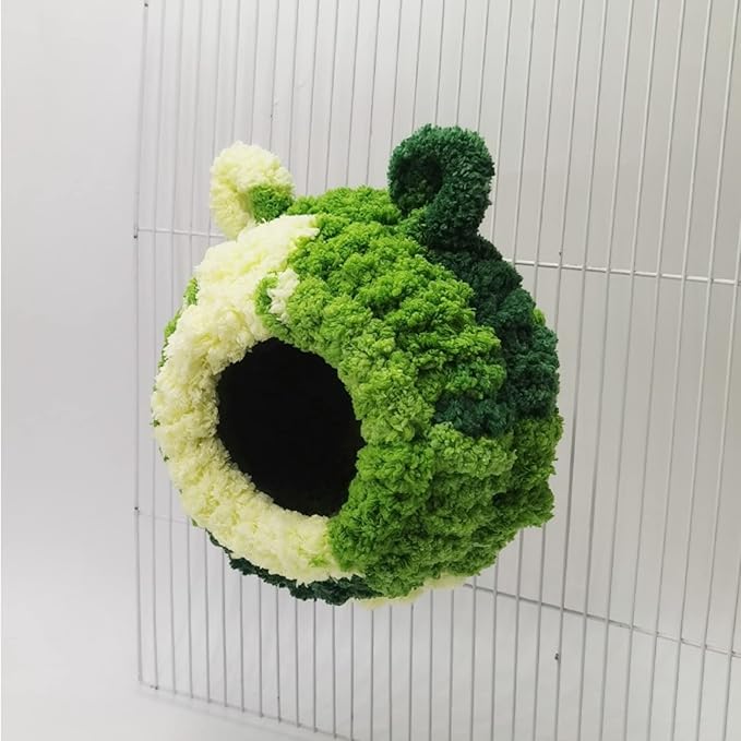 Winter Warm Bird Nest Bed Hanging Hammock Snuggle Hut Parrot House Tent Toy Bird Cage Perch for Bird Budgies Lovebird Finch Hamster Chinchilla Guinea Pig (Forest Green)