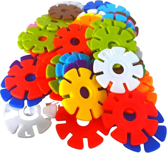 Bonka Bird Toys 3839 Round Snowflakes Bird Toys, Pack 50, 1" Diameter