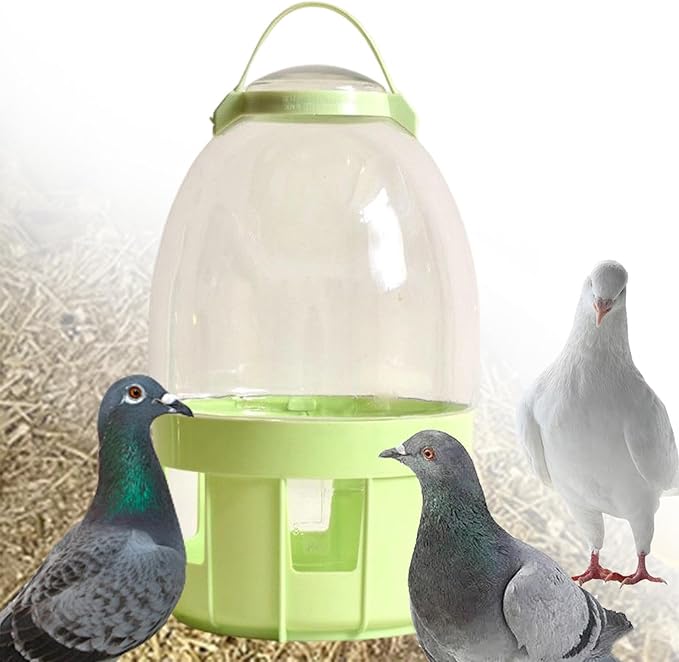 Pigeon Water Dispenser Feeder Bird Drinker Waterer,Automatic,Drinker Bottle,Pet Water Pot Container for Duck Parakeet, 10L