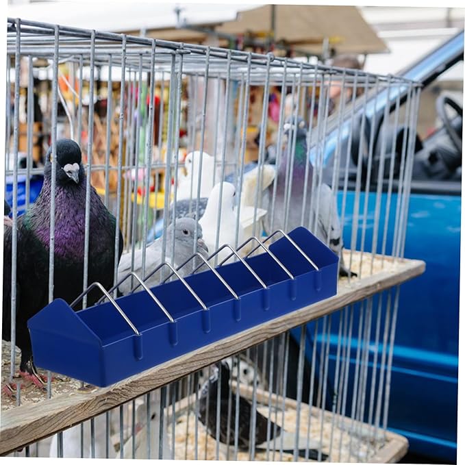 Bird Feeder Plastic Slot Storage Trough Bird Food Dispenser Feeding Dish Container Pigeon Supplies 40cm for Animals Pigeon Feeder