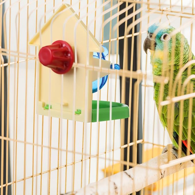 Parrot Food Leakage Toy Bird Treat Dispenser Lightweight Foraging Training Toy Easy Install 3.85X3.14X3.14In for Cockatiel Budgie Parakeet