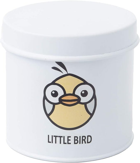 White Bird Food Tin with Airtight Seal with Lid | Hand Painted to Perfection with a cute Yellow Tweetie Bird Design