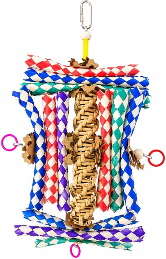 Bonka Bird Toys 1242 Helix Budgie Parrotlet Cockatoo Parrot Cages Cockatiel African Grey Macaw