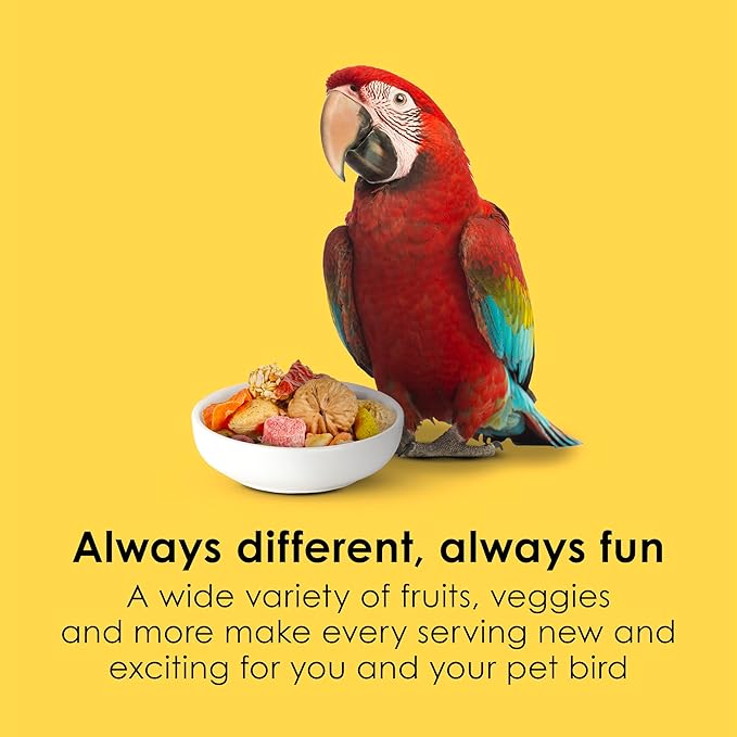 Kaytee Fiesta Big Bites Macaw Food, Nutritious and Fun Blend, Supports Skin, Feather, Digestion, Brain and Heart Health, 10 pounds