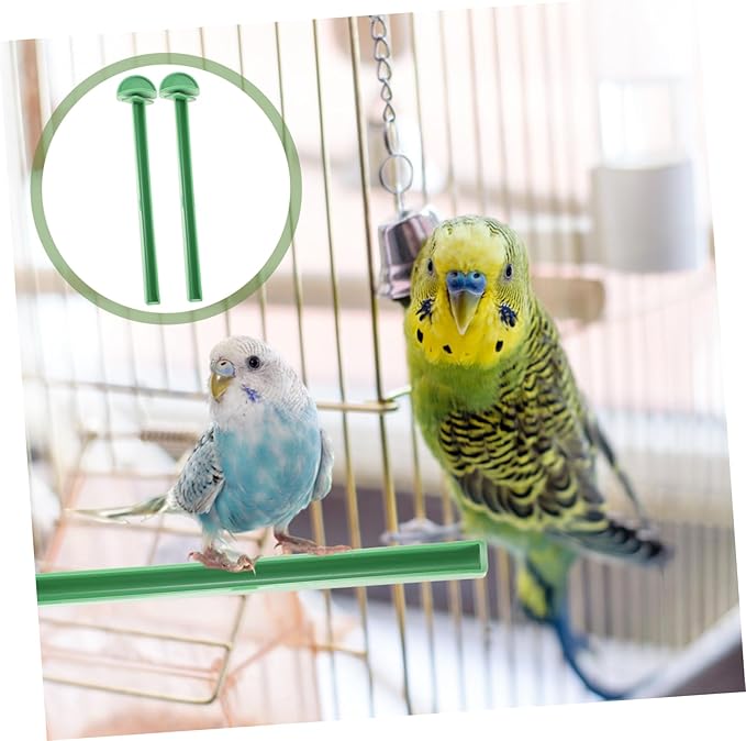 Bird Cage Stand Plastic Bird Perch- 10Pcs Cage Universal Plastic Stand Perches, Canary Finch Budgie Universal Standing Stick Parrot Standing Rods Budgie Perches
