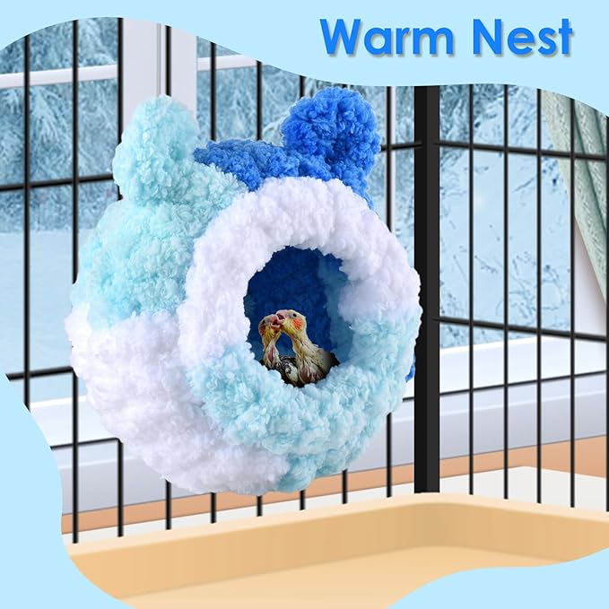 KATUMO Conure Nest, Bird Breeding Nest Parrotlet Snuggle Hut Lovebird House Bed for Conure Lovebird Canary Finch Coneshape Birds Hamster Small Pets