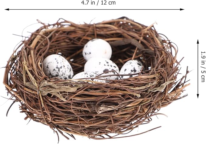 Toddmomy DIY Craft Mini Nest Set Pastel Easter Egg Decorations Bird Nest Ornament