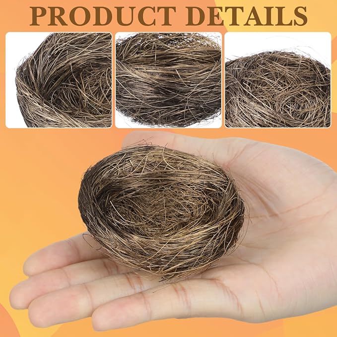 Milisten 16pcs Simulated Bird Nest Mini Artificial Bird Nest Fake Ornament for Christmas Tree Decor Wedding House Home Crafts Garden Moss Easter Party Decor