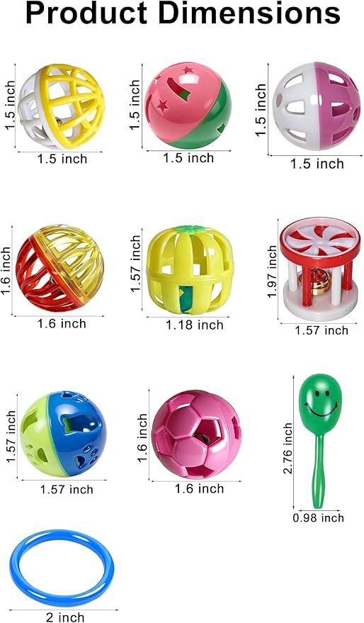 12 Pack Bird Toys, Safe Durable Chew Toys for Pet Parrots, Lovebirds and All Small Medium Birds