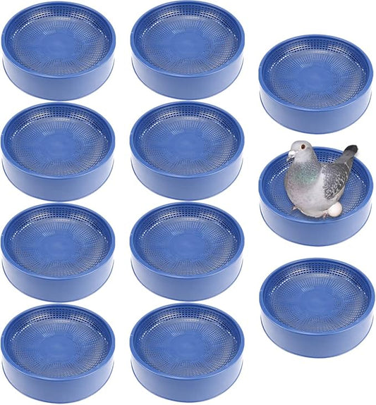 10 Pcs Plastic Pigeon Nest Bird Nest Bowls Pigeon Nest Bowl Breeding Hatching Nest for Pigeons Quails Breeding Hatching (Blue)