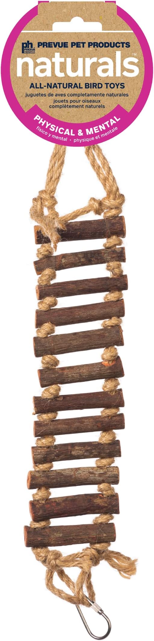 Prevue Pet Products Rope Ladder Bird Toy - Accessories for Small to Medium Birds, Hanging Birdcage Toy for Climbing, Foot Exercise, Beak Use, Mental Enrichment, and Interactive Play