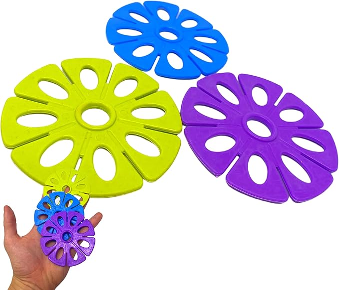 Bonka Bird Toys 2918 Large Pk6 Round Plastic Snowflakes Parrot Toy, Conure, Amazon, African Grey, and Similar