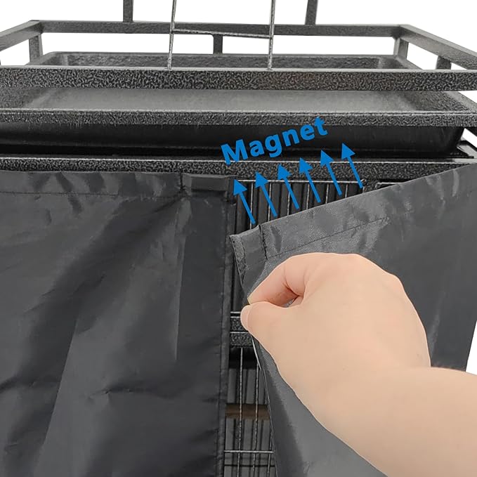 Easily Good Night Bird Cage Cover for Large Bird Cage with Play Top with Storage Pocket, 61"