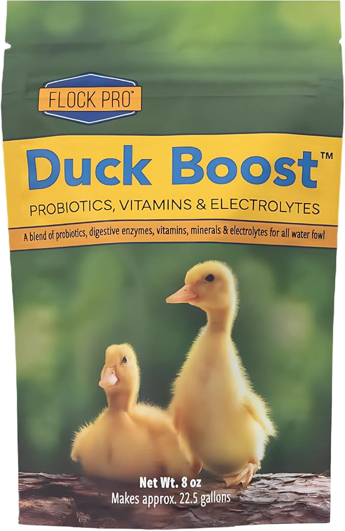 Duck Boost Probiotic - Probiotics, Vitamins, Minerals and Electrolytes for Chickens | Duck Vitamins and Supplements for All Poultry - 8oz