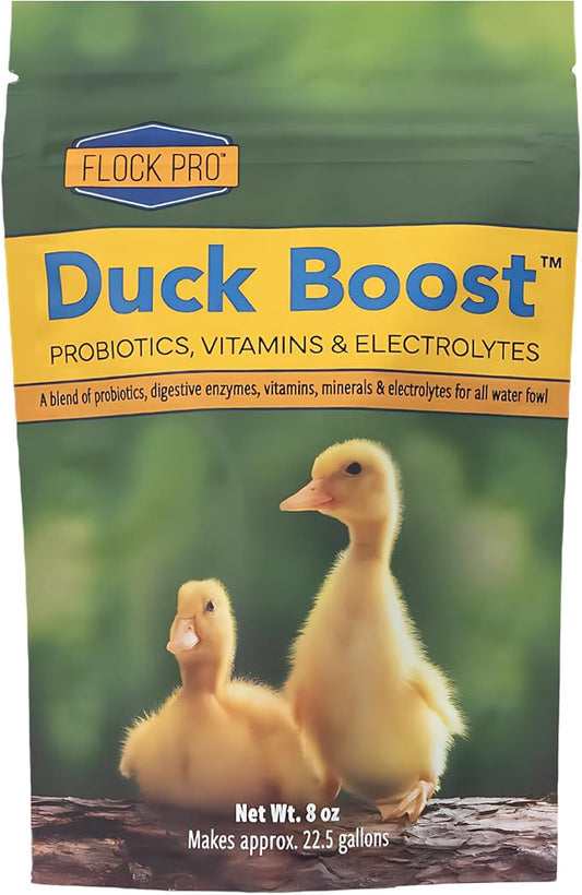Duck Boost Probiotic - Probiotics, Vitamins, Minerals and Electrolytes for Chickens | Duck Vitamins and Supplements for All Poultry - 8oz