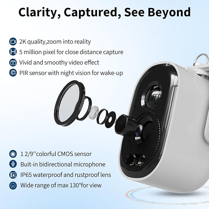 Garvee Smart Bird Feeder with 2K Camera & AI Recognition - Solar Powered, 2L Capacity, Night Vision, App Alerts, for Bird Watching, Squirrel Deterrent Function